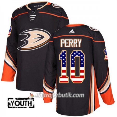 Barn Ishockey Anaheim Ducks Tröja Corey Perry 10 Adidas 2017-2018 Svart USA Flag Fashion Authentic Barn Ishockey Anaheim Ducks Tröja Corey Perry 10 Adidas 2017-2018 Svart USA Flag Fashion Authentic